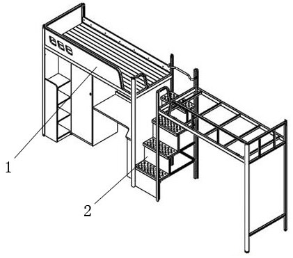 一种公寓床的步梯安装结构的制作方法