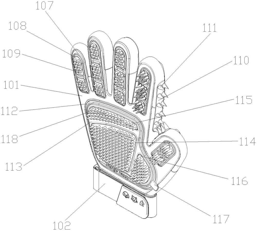 一种宠物按摩手套的制作方法