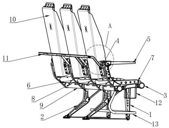 一种超轻型经济型舒适航空座椅结构的制作方法