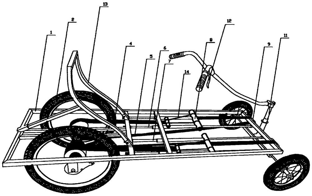 一种线性往复式滑动双脚驱动自行车的制作方法