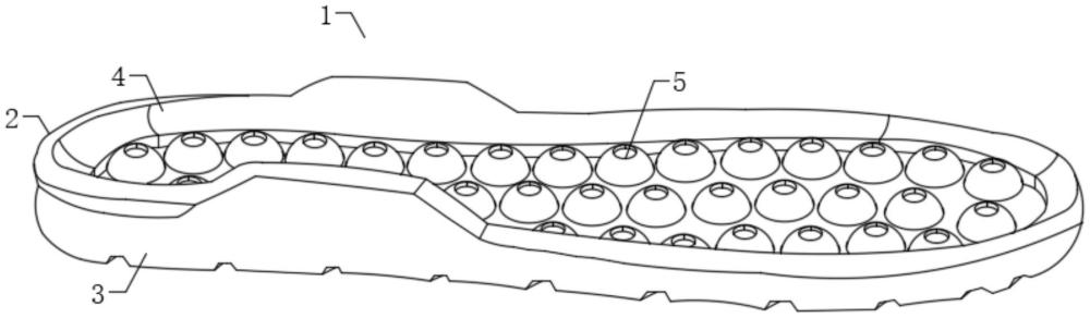 一种带有半球形按摩气囊的橡胶鞋底的制作方法