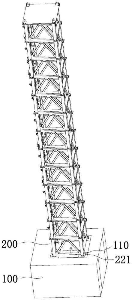 一种具有复位功能的电梯井筒架及建筑的制作方法