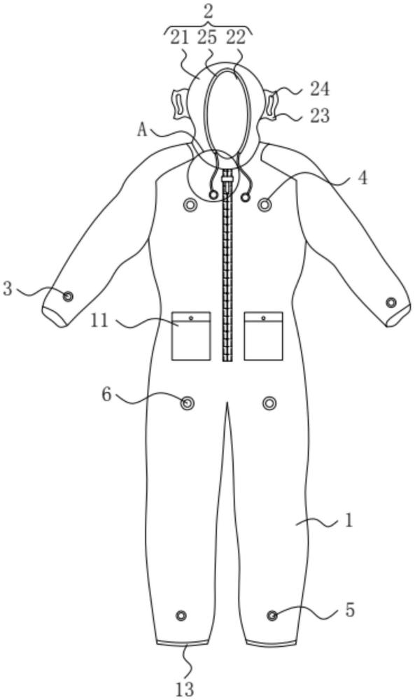 一种便于折叠收纳的防护服的制作方法