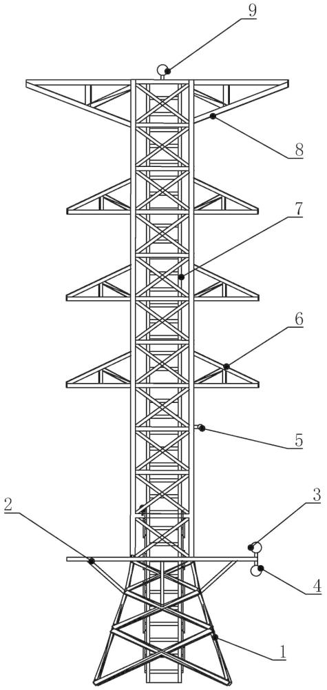 一种顺线路方向放置平台的高压电缆终端塔的制作方法