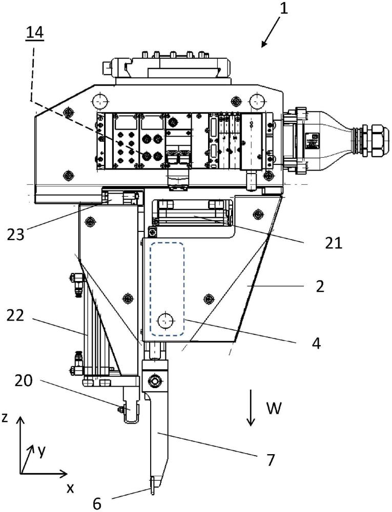 焊接电极单元和具有焊接电极单元和机器人臂的设备的制作方法