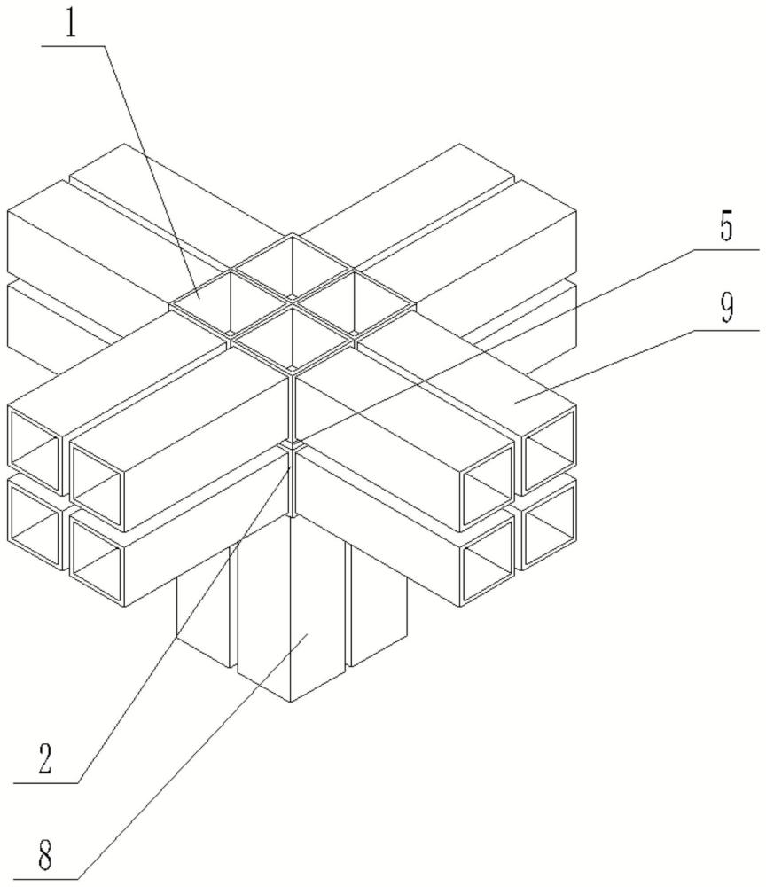 一种模块化钢结构碰锁式连接节点
