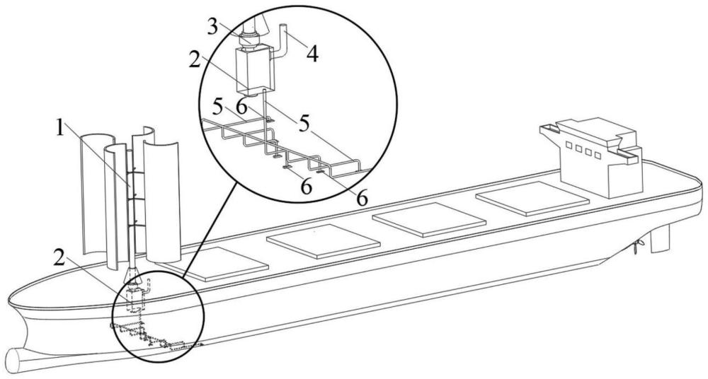 一种利用风能的船舶空气减阻供气系统