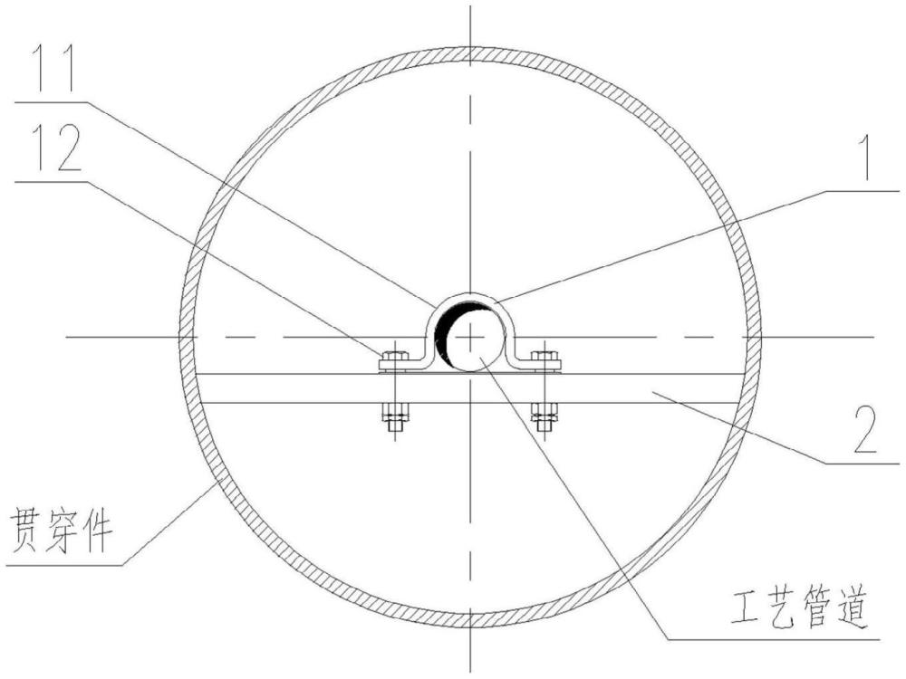 一种双壳核电站贯穿件用管道支撑结构的制作方法