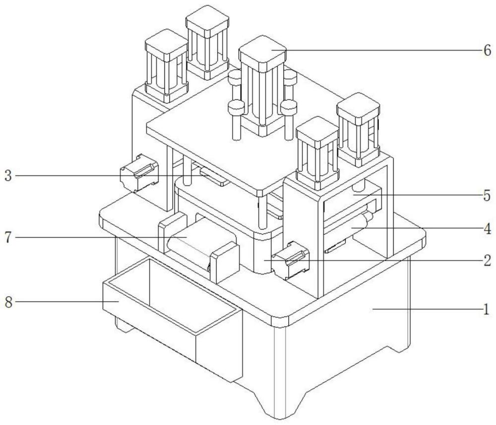 一种电子零部件加工用具有防偏移结构的自动冲压设备的制作方法