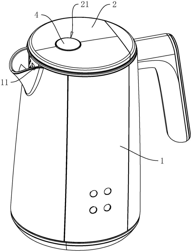 一种具有按压式壶盖的电热水壶的制作方法