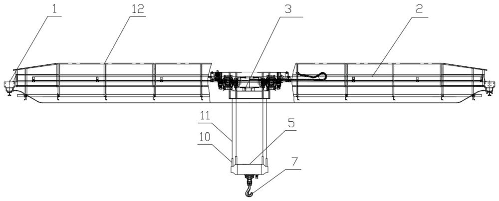 一种防吊具倾斜的双梁桥式起重机的制作方法