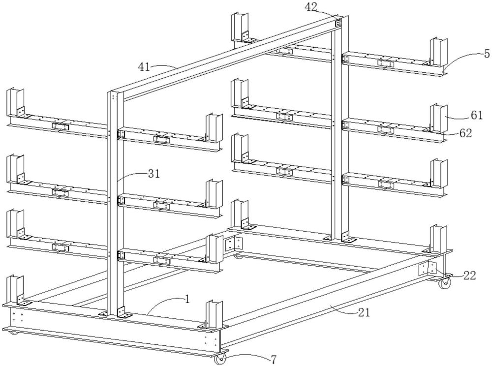 一种装配式移动式钢筋存放台架的制作方法