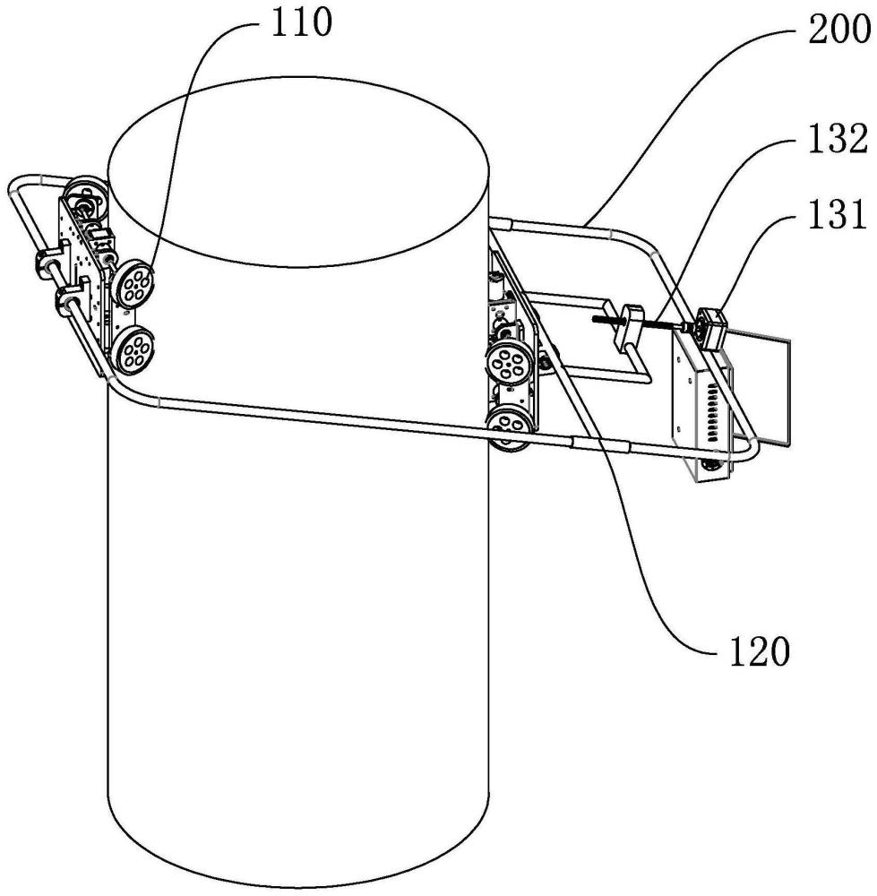 一种适用于柱面活动的机器人