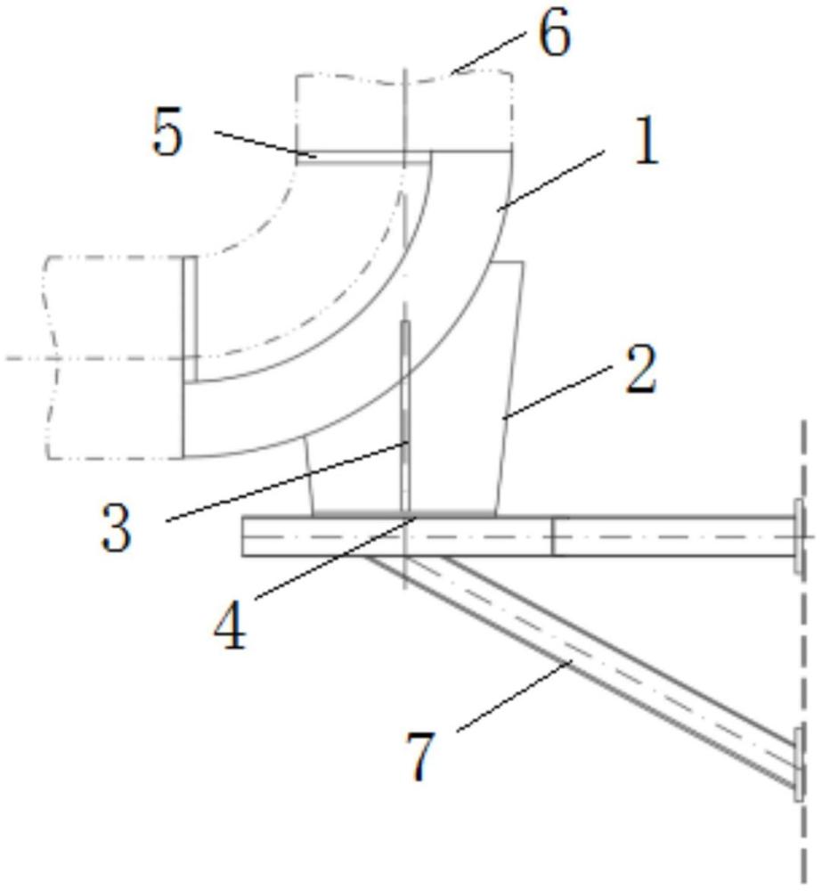 一种玻璃钢管道弯头支撑装置的制作方法
