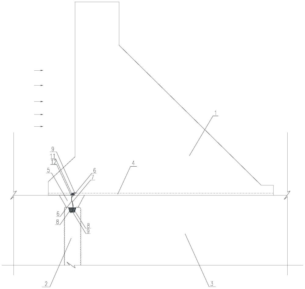 用于覆盖层地基上混凝土坝的防渗结构体系的制作方法