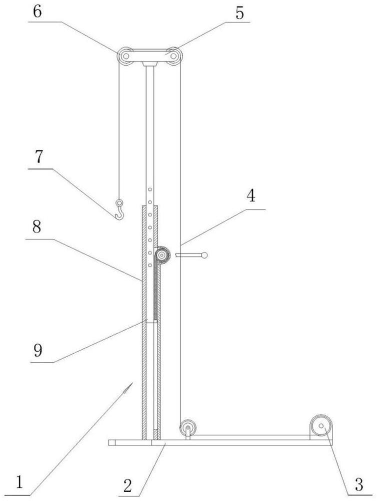 组合式农用井管提吊机的制作方法