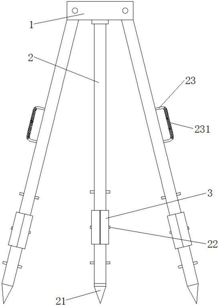 一种地质测量用临时脚架的制作方法