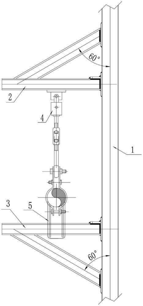 一种具有悬吊弹簧及止推支架的管道轴向固定装置的制作方法