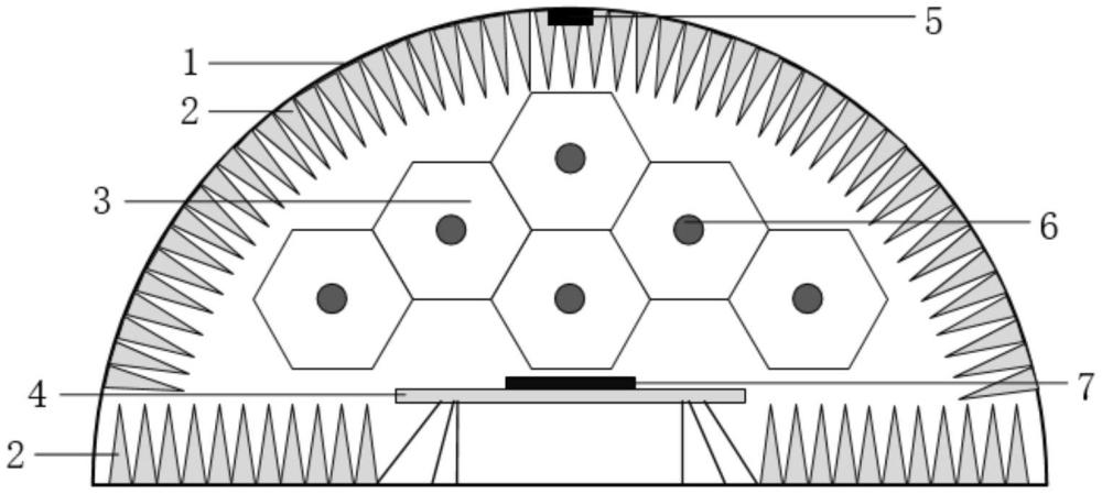 用于定位測試的半球形全電波暗室的制作方法