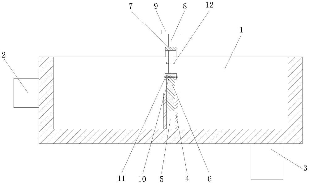 一种选矿用滤液下料槽沉降装置的制作方法