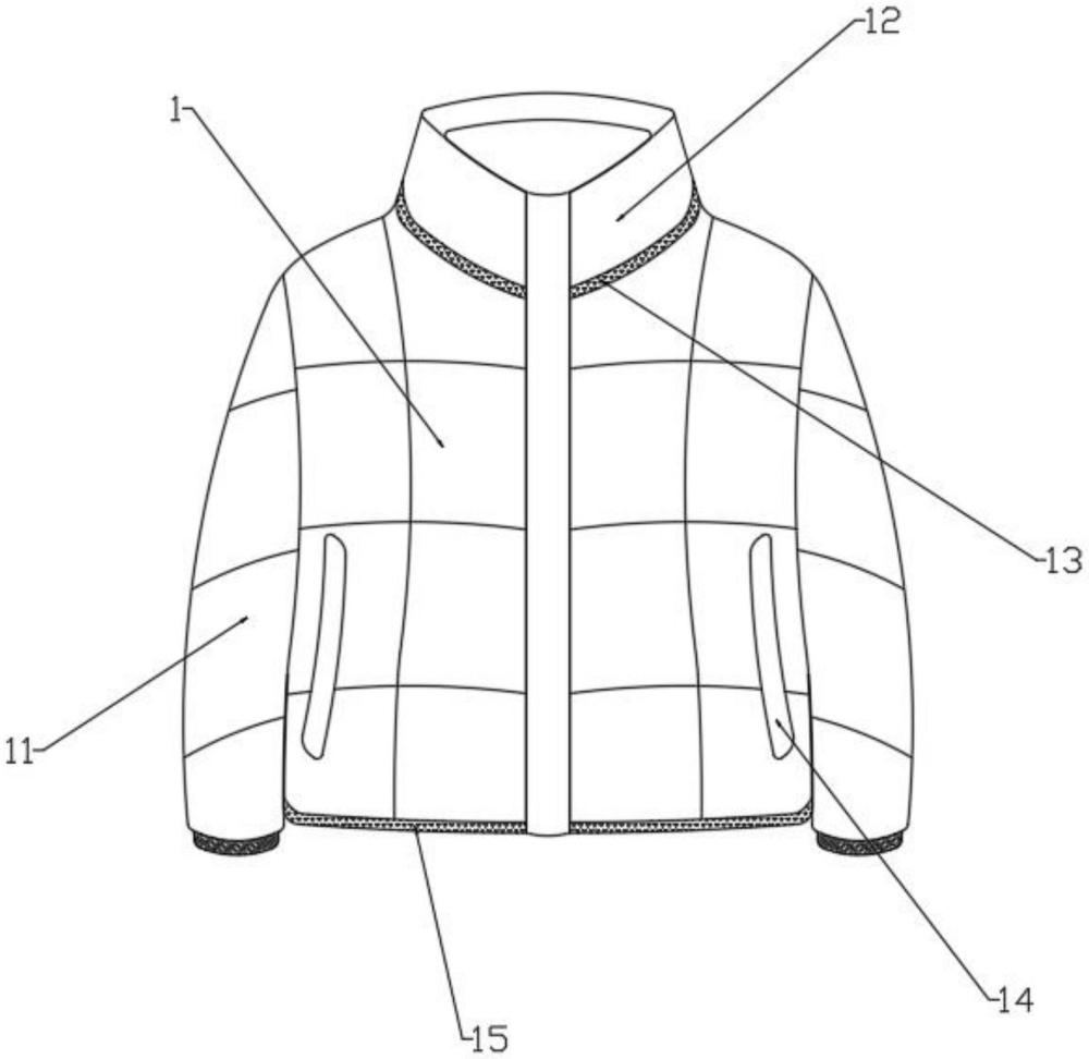 一种充气式防寒服及其加工用成品转运装置的制作方法