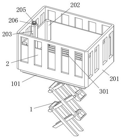 一种高空施工用防坠落安全平台的制作方法