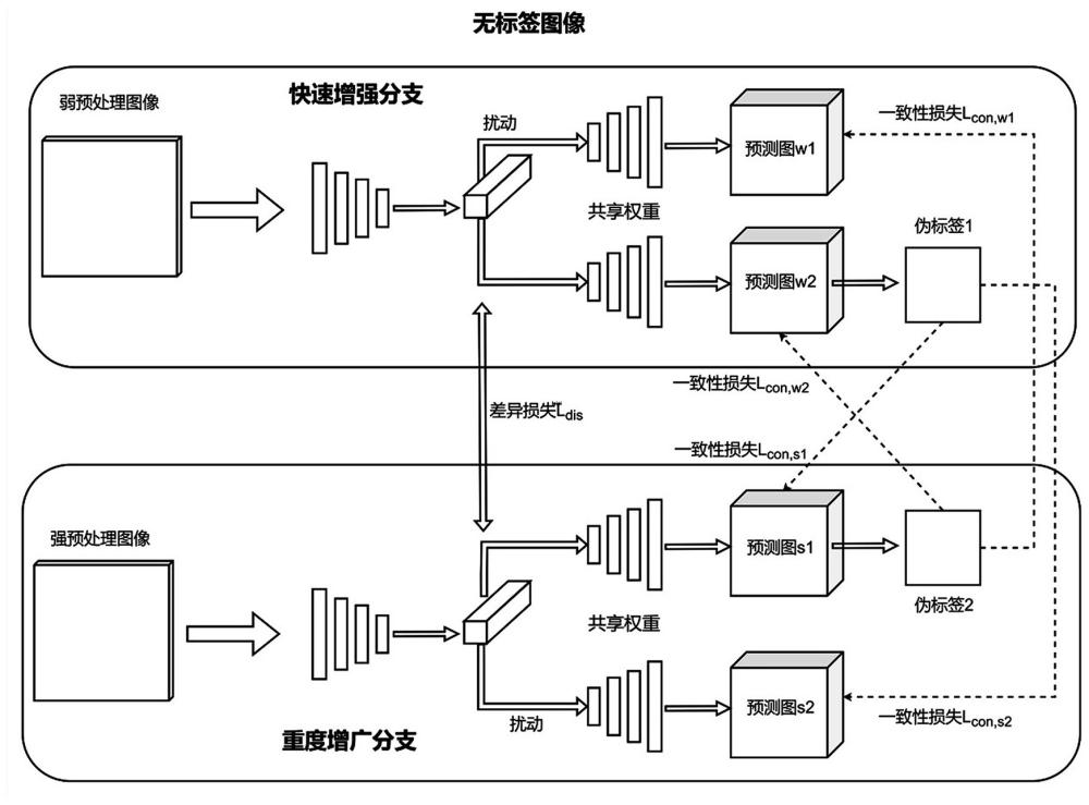 一种基于强弱一致性的半监督对抗互训练语义分割方法