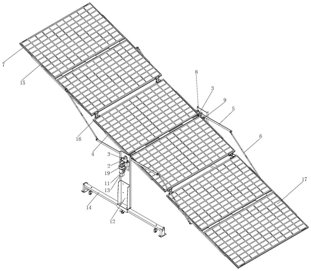 一种可自主追光的光伏展开架的制作方法
