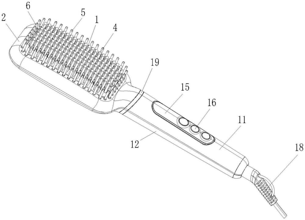 一种电热直发梳的制作方法