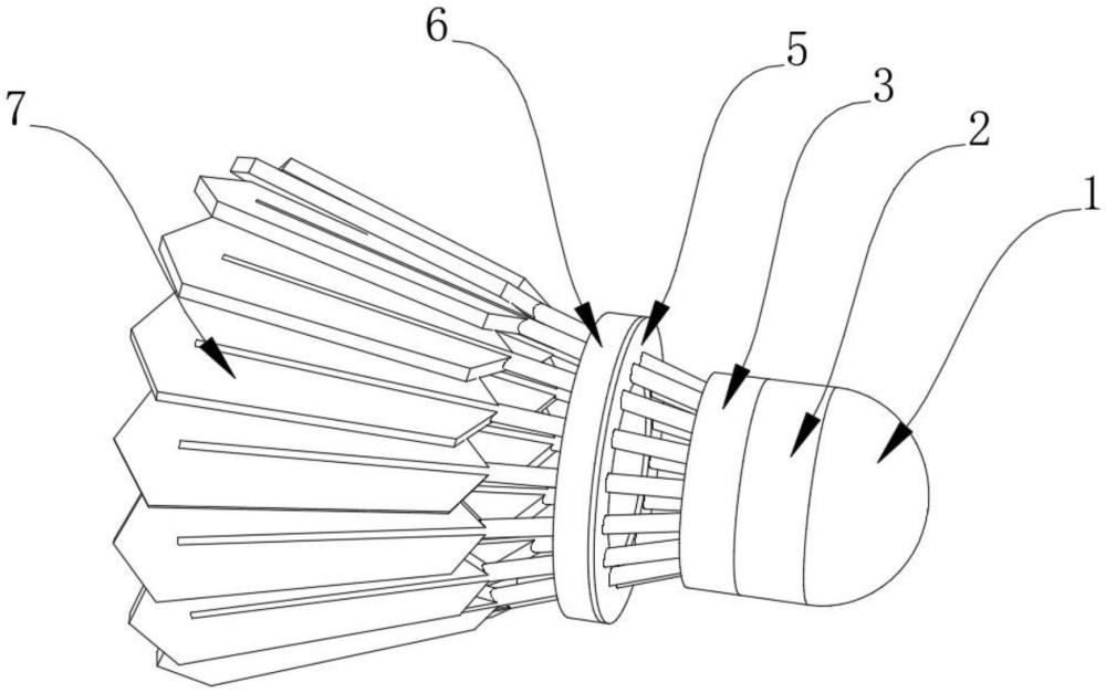 一种可提高羽毛球飞行稳定性的结构的制作方法