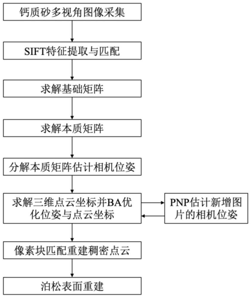 一种基于二维多视图重建钙质砂三维形态的方法及系统