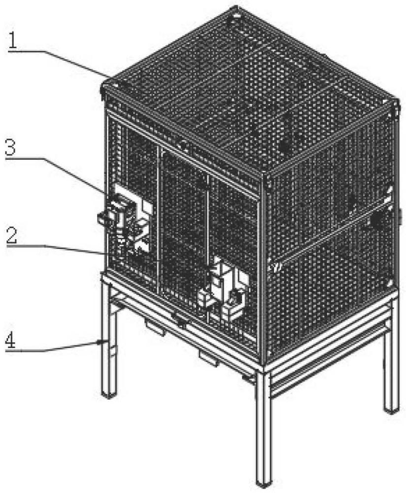 一種可用于自動(dòng)化機(jī)器人投喂的實(shí)驗(yàn)猴籠