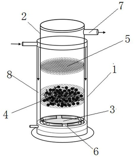 一種用于預(yù)處理焦化廢水的電濾床