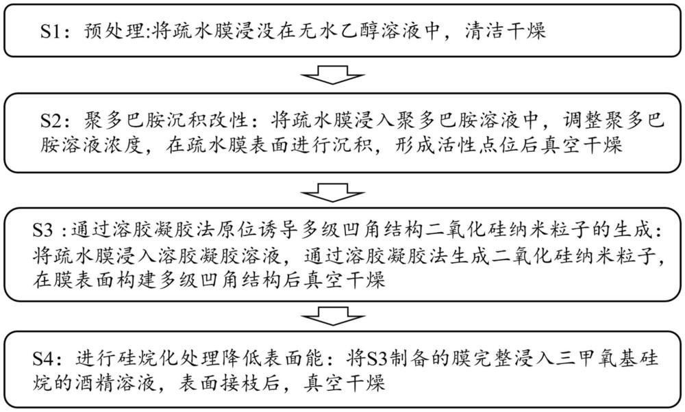 一種疏水膜的雙疏改性方法