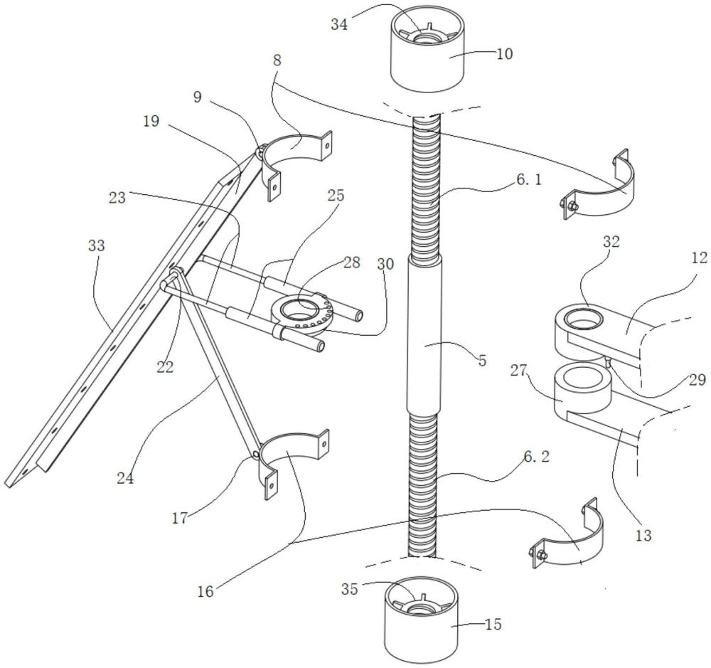 光伏板支架的方位和仰角同步調(diào)節(jié)系統(tǒng)與調(diào)節(jié)方法