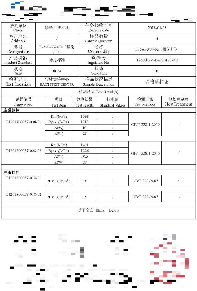 一種Ti-5Al-3V-4Fe鈦合金小規(guī)格棒材的制備方法與流程