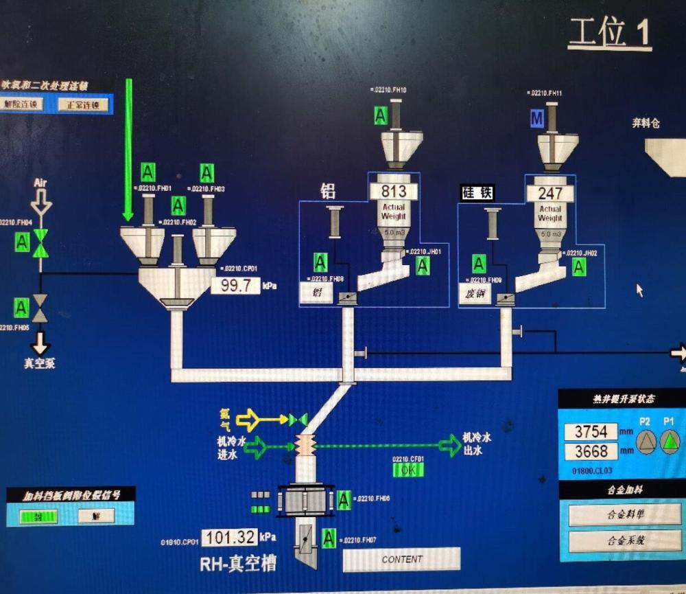 一种RH精炼铝和硅复合升温的方法与流程