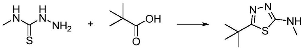 一种2-甲氨基-5-叔丁基-1,3,4-噻二唑的制备方法与流程