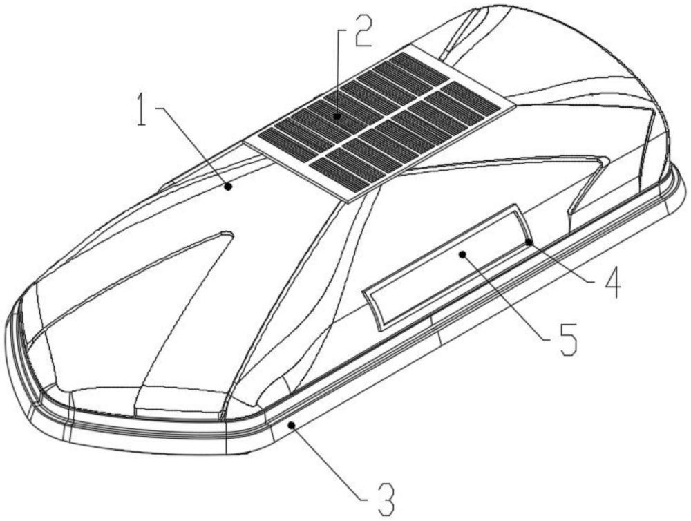 一種具有LED顯示屏的太陽(yáng)能充電的車頂行李箱的制作方法