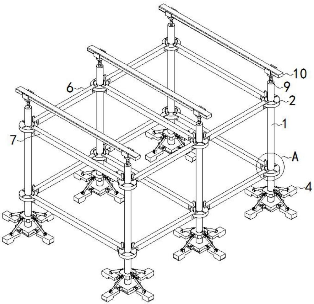 建筑模板支架体