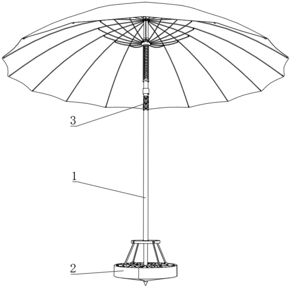 一種沙灘座椅用自動(dòng)收展遮陽用具的制作方法