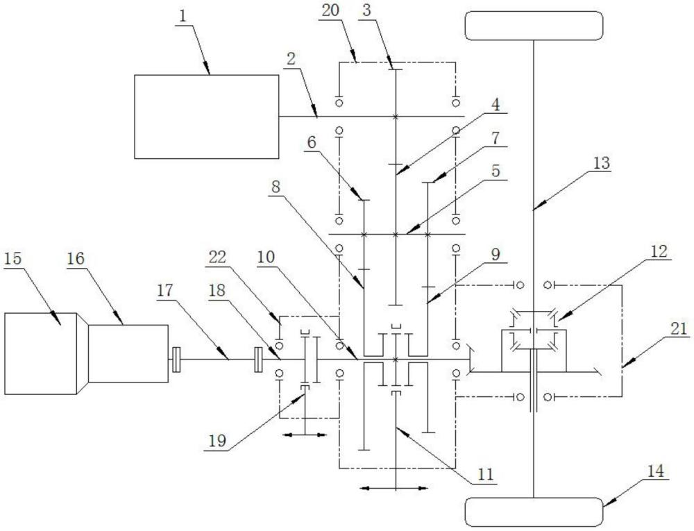 一種帶油電混動功能的專用車電驅(qū)橋系統(tǒng)的制作方法