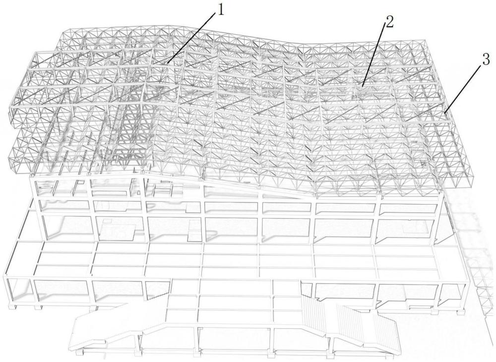 一种大斜面大跨度屋面网架施工方法及屋面网架与流程