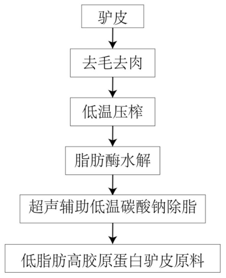 一种驴皮中脂肪的温和去除方法