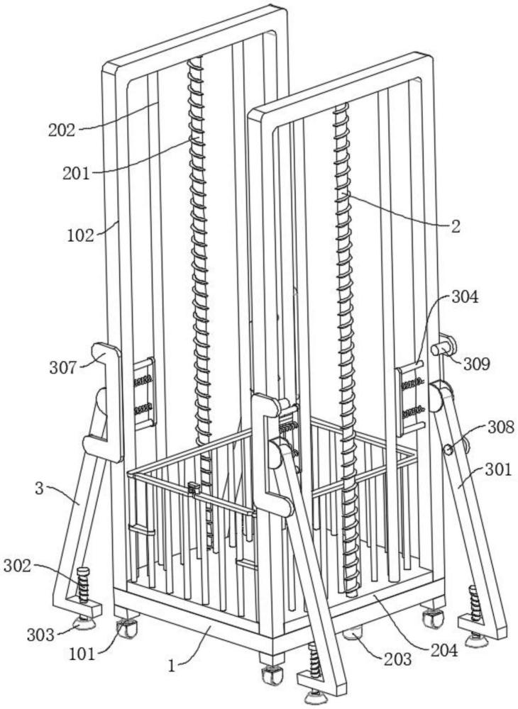 一种升降式房屋建筑工程施工平台的制作方法