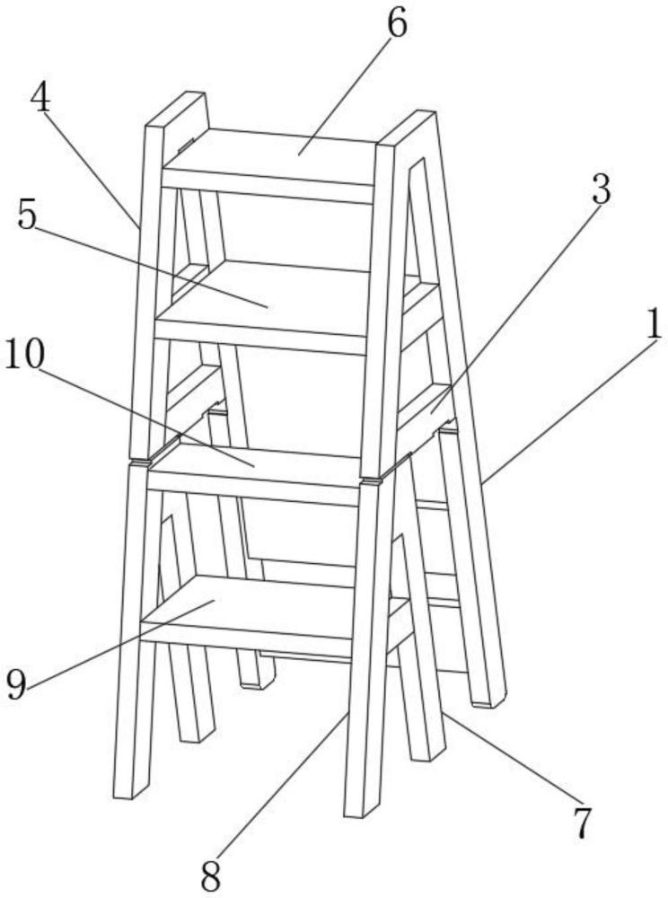 一種房車后尾折疊爬梯的制作方法