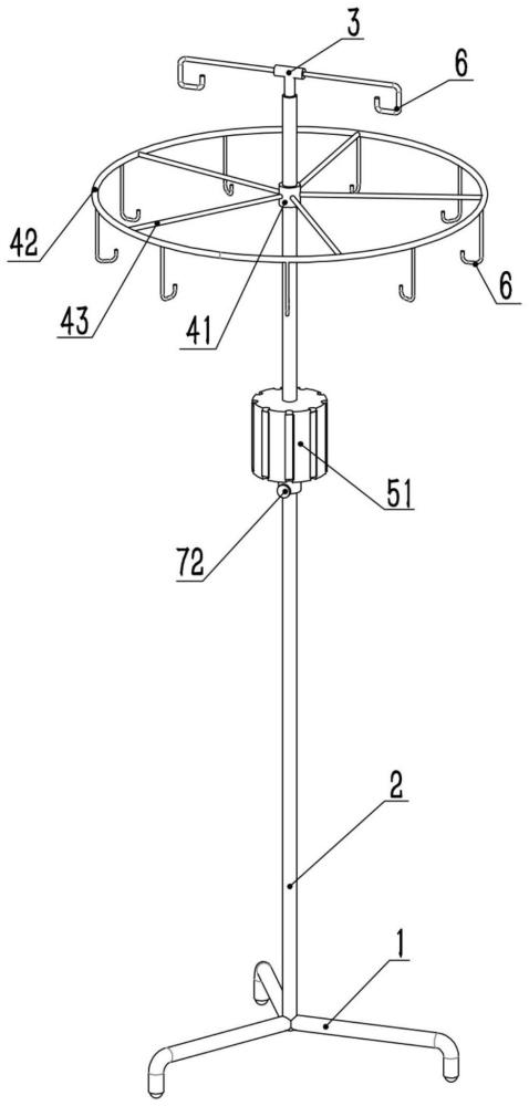 一種便于整理的多鉤式輸液架
