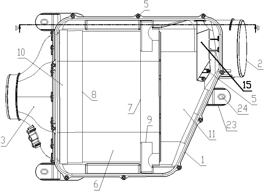 一種商用車臥式空氣濾清器結(jié)構(gòu)的制作方法