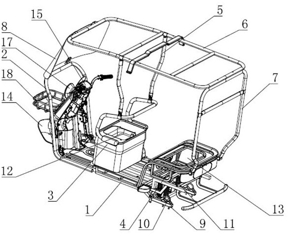 一種三輪車車架結(jié)構(gòu)及三輪車的制作方法