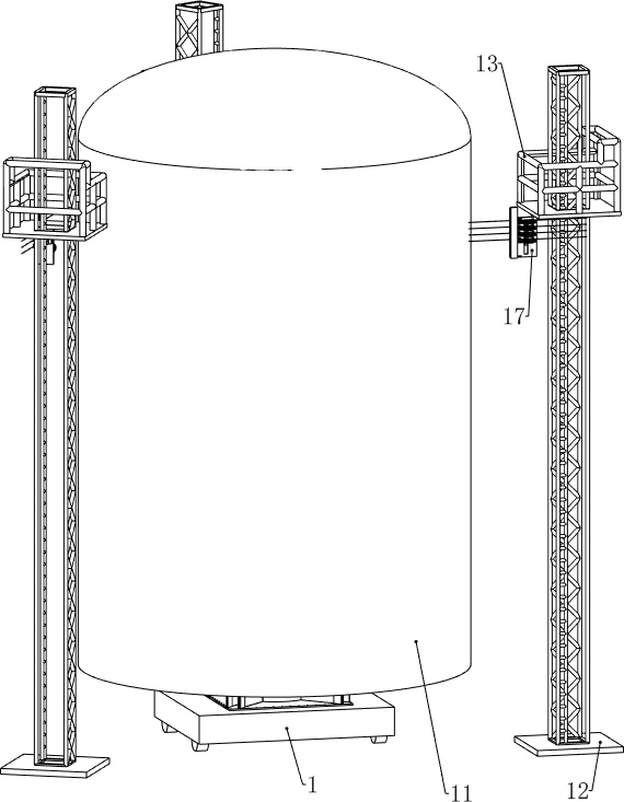 移動(dòng)式多軸聯(lián)動(dòng)大直徑玻璃鋼容器生產(chǎn)機(jī)組及纏繞方法與流程